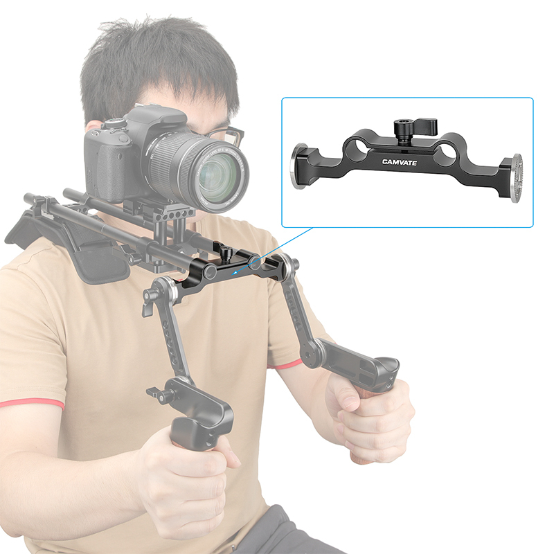 CAMVATE Dual Rod Clamp with ARRI Rosette