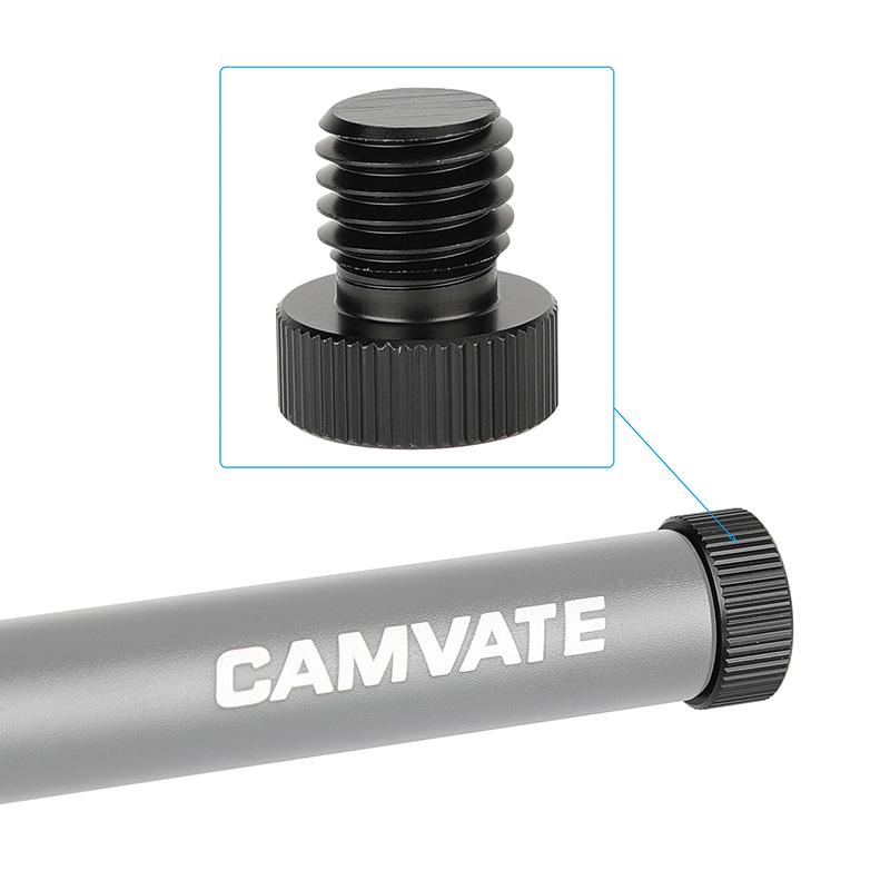 CAMVATE 15mm Rod Plug M12 Male To 1/4" Female Screw Adapter 2 Pieces