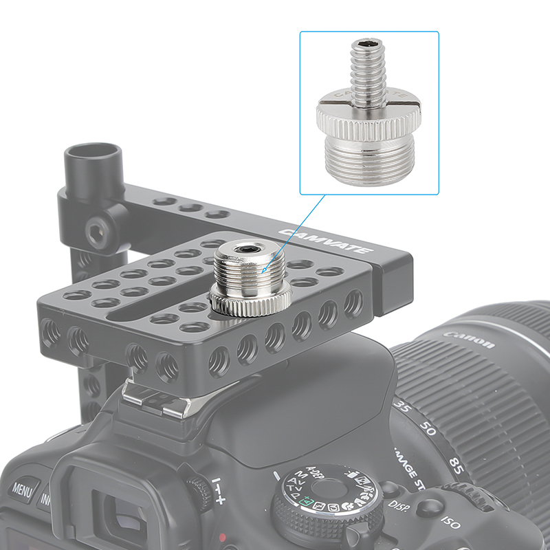 CAMVATE Thread Adapter 5/8" male to 1/4-20 female Microphone Mount Adapter