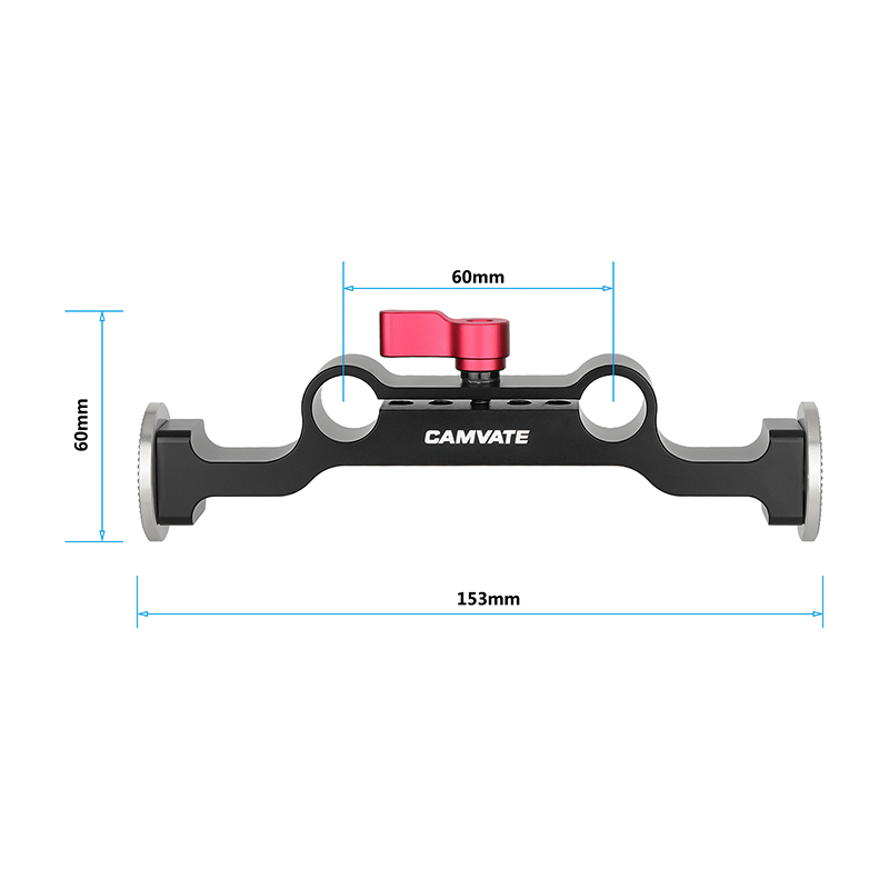 CAMVATE Dual Rod Clamp with ARRI Rosette