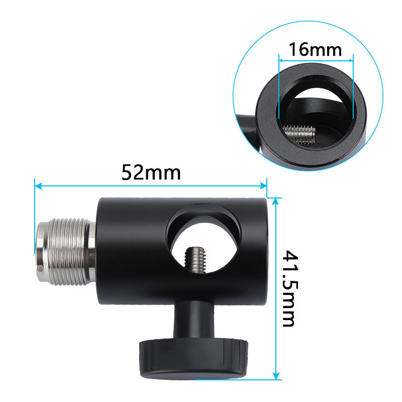 CAMVATE Light Pole Connector With Microphone Screw 1/4" Female To 5/8" Male