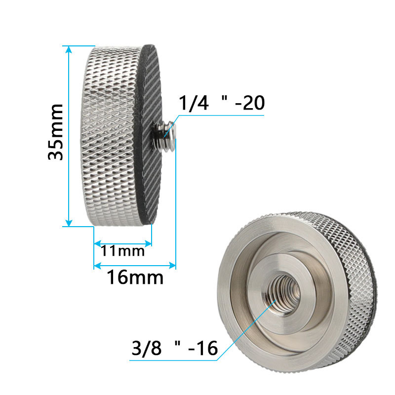 CAMVATE 3/8"-16 female to 1/4"-20 male Adapter for tripod and camera and tripod