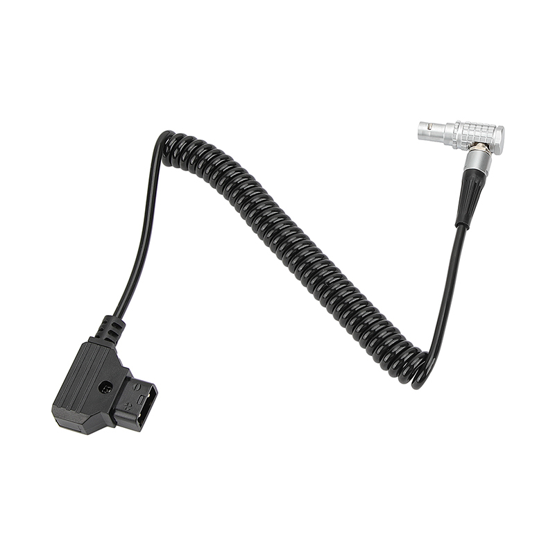 CAMVATE D-Tap To 2 Pin Right Angle Coiled Power Cable