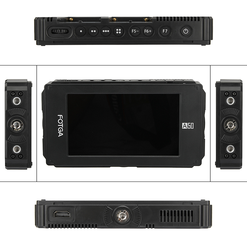 CAMVATE Fotga DP500IIIS A50 5" FHD IPS Video On-camera Field Monitor HDMI 4K Input / Output Dual NP-F Battery Plate
