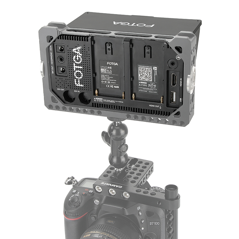 CAMVATE Fotga DP500IIIS A50 5" FHD IPS Video On-camera Field Monitor HDMI 4K Input / Output Dual NP-F Battery Plate