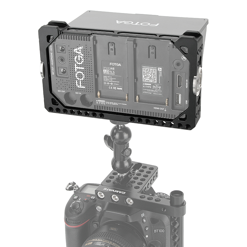 CAMVATE Fotga DP500IIIS A50 Series 5" / C50 Series 5" On-camera Field Monitor Protective Cage Kit (Exclusive Use) With Dual ARRI Rosette Mounts & Shoe