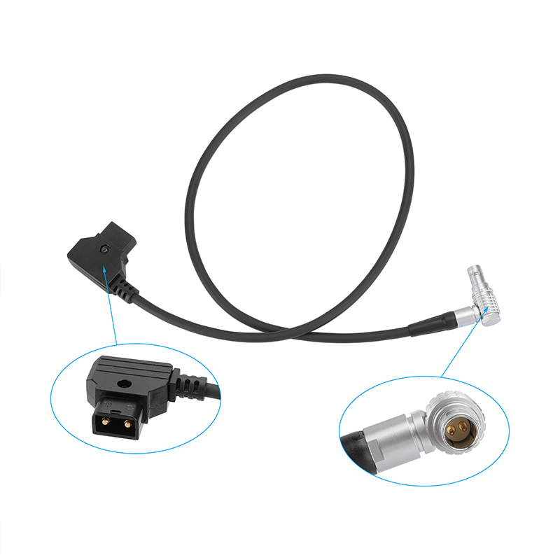 CAMVATE 2-Pin Right Angle To D-Tap Power Cable (62cm)