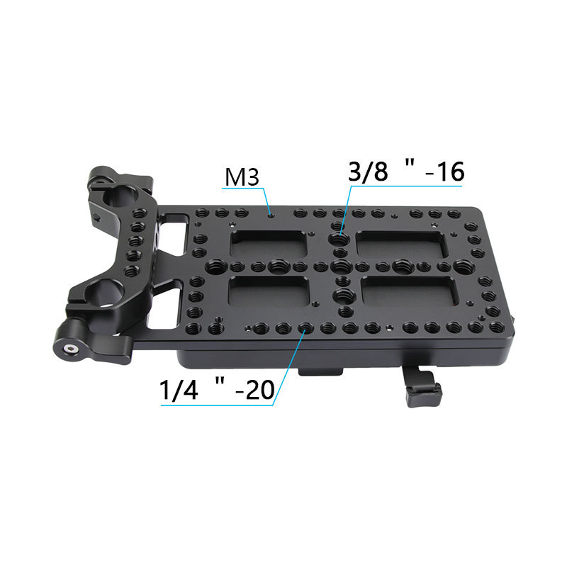 CAMVATE V Lock Mounting Plate Power Supply Splitter with 15mm Rod Clamp