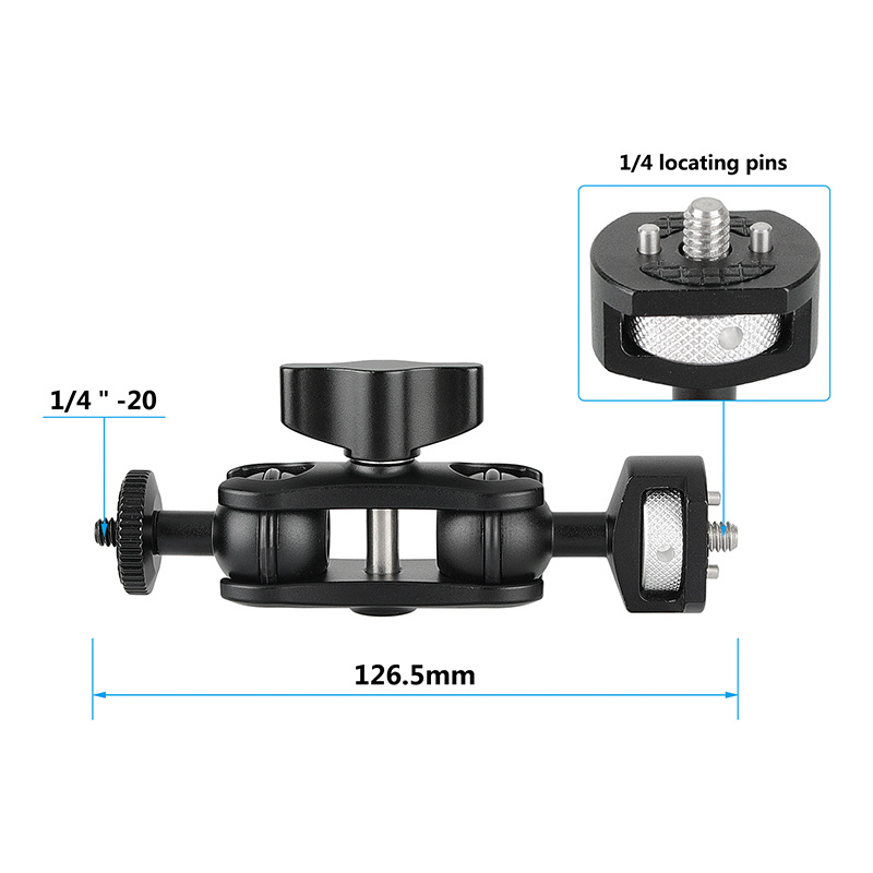 CAMVATE Multi-purpose Magic Arm With Double Ball Head 1/4"-20 Thread Screw Mount & Locating Pins