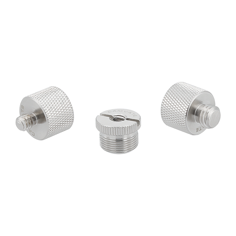 CAMVATE Mic Screw Adapter 1/4 to 5/8 & 3/8 to 5/8