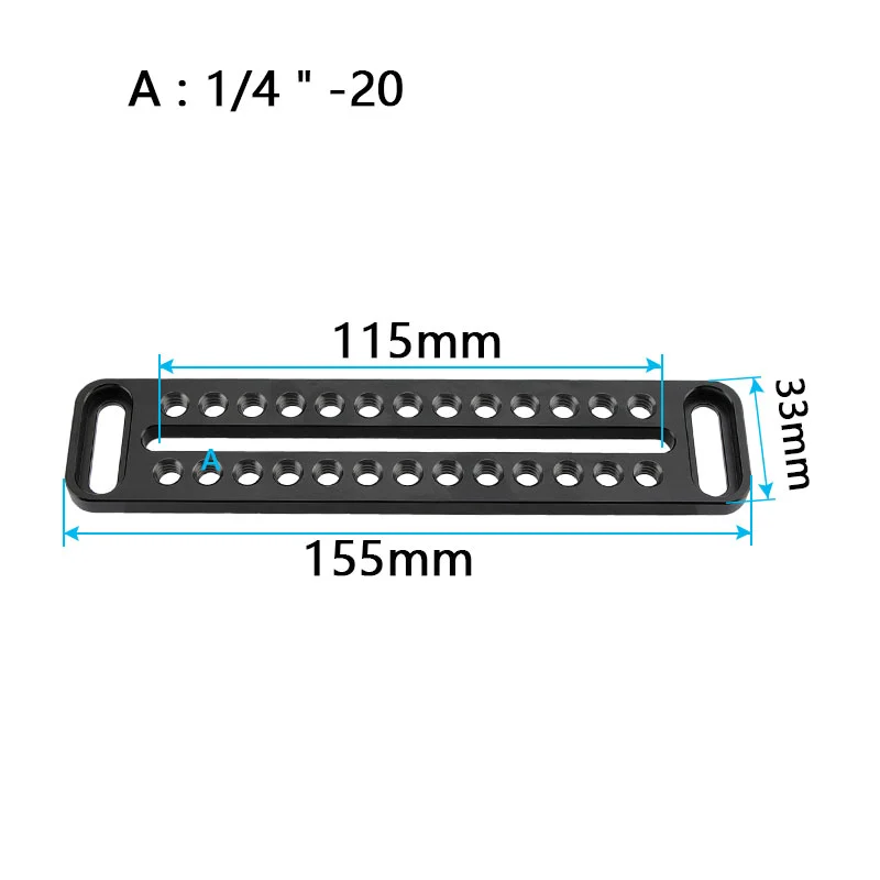 Placa De Queso Larga CAMVATE 1/4”-20 – Plataforma De Montaje Para Jaula De Cámara DSLR