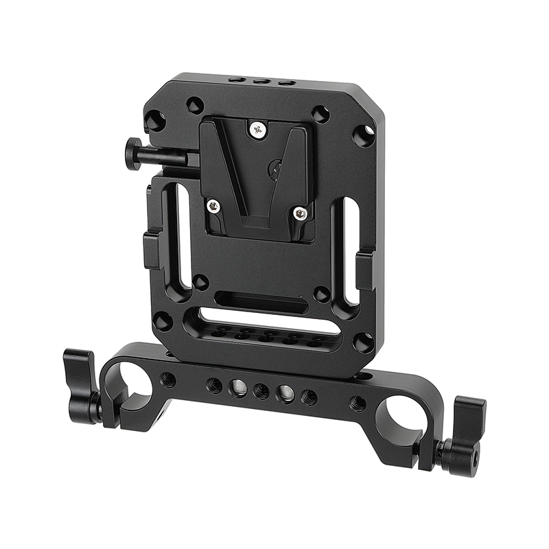 CAMVATE Mini V Lock Female Mount With VESA Mount 75×75mm & 19mm Rod Clamp Railblock For DSLR Camera Battery Power Supply