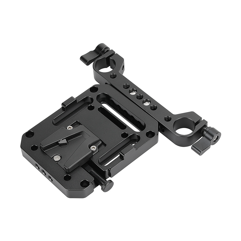 CAMVATE Mini V Lock Female Mount With VESA Mount 75×75mm & 19mm Rod Clamp Railblock For DSLR Camera Battery Power Supply