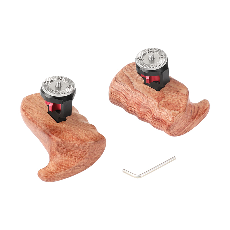 CAMVATE Wooden Handle Grip (left & right) with ARRI Rosette Mount