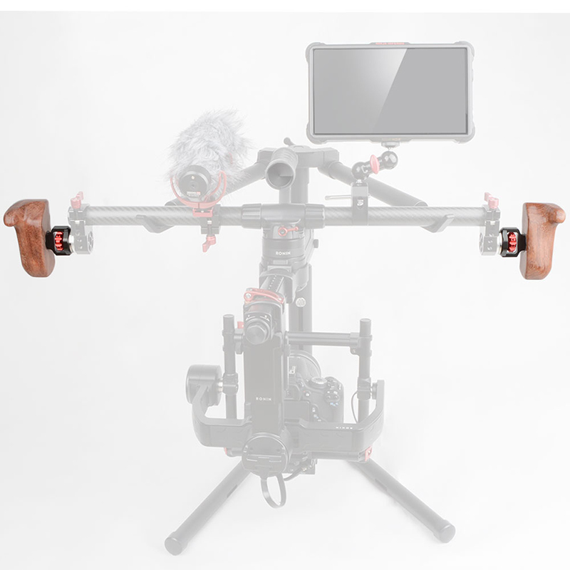 CAMVATE Wooden Handle Grip (left & right) with ARRI Rosette Mount