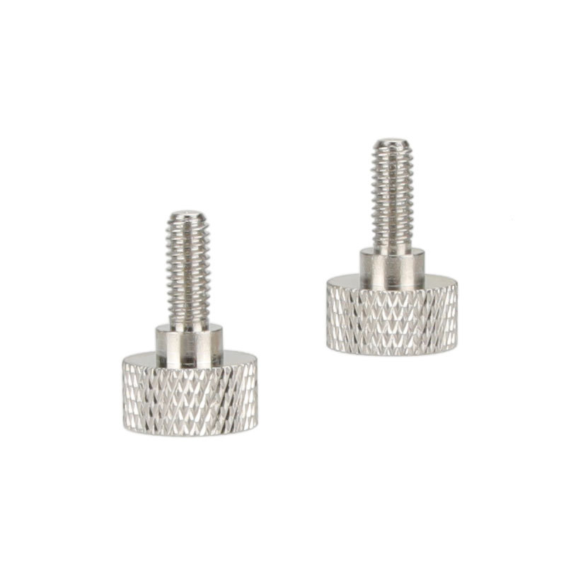 CAMVATE M4 Thumb Screw Button Head Cap Screw Brass Nickel (2 Pieces)