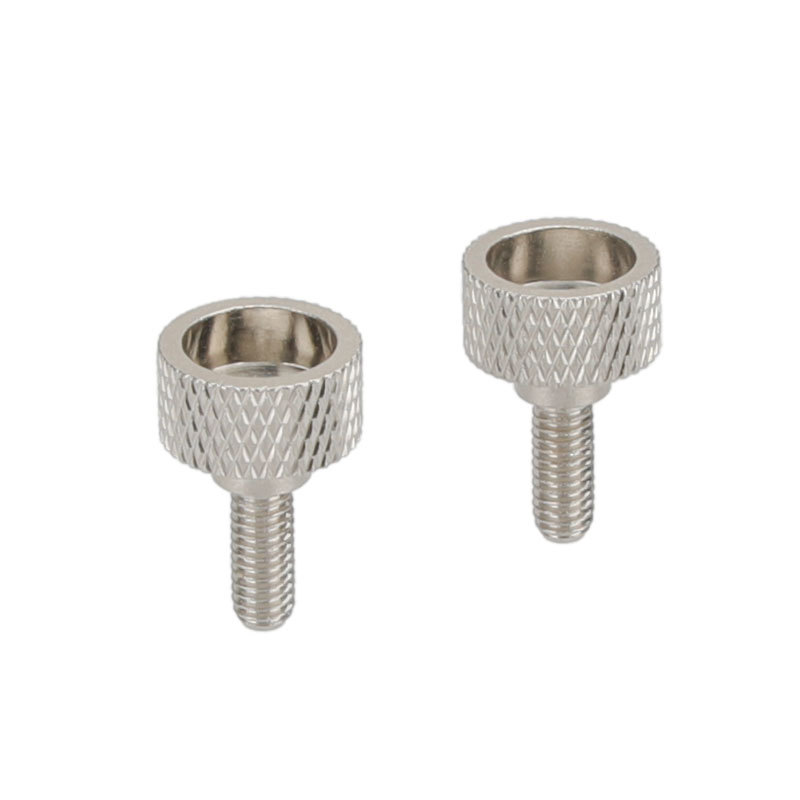 CAMVATE M4 Thumb Screw Button Head Cap Screw Brass Nickel (2 Pieces)