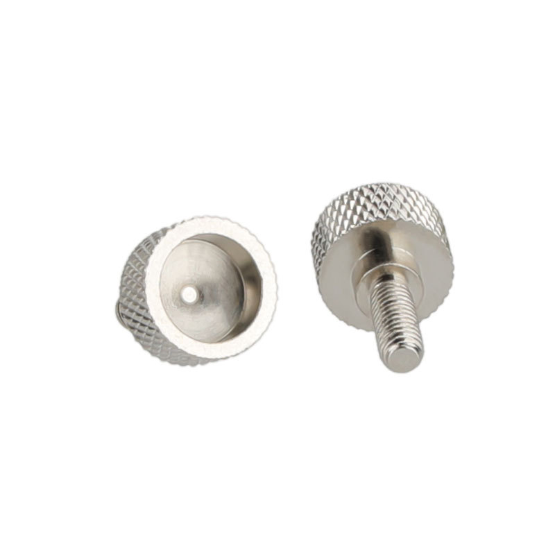 CAMVATE M4 Thumb Screw Button Head Cap Screw Brass Nickel (2 Pieces)