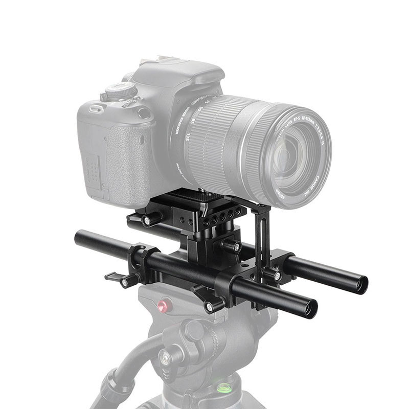 CAMVATE Pro DSLR Shoulder Mount Support Rig Kit Baseplate Kit Tripod Mount For Universal Use DSLR Cameras