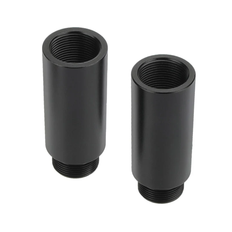 CAMVATE 2" Aluminum Micro Rod With 5/8"-27 Female To 5/8"-27 Male Microphone Thread Screw Adapter (2 Pieces)