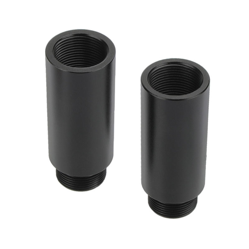 CAMVATE 2" Aluminum Micro Rod With 5/8"-27 Female To 5/8"-27 Male Microphone Thread Screw Adapter (2 Pieces)