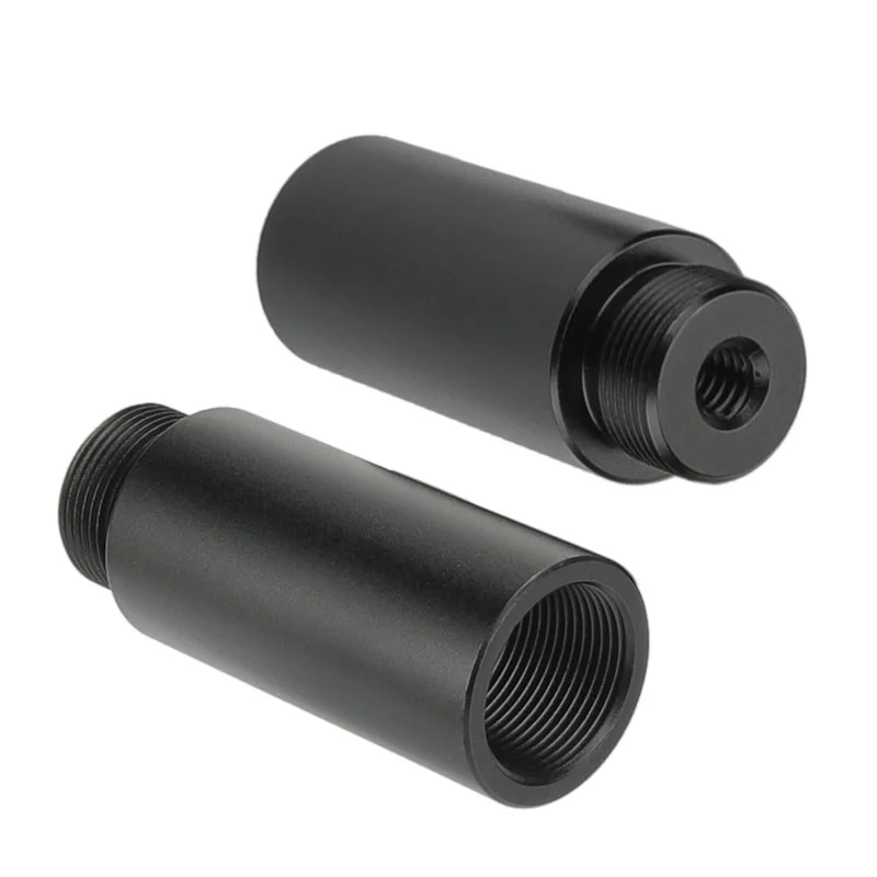 CAMVATE 2" Aluminum Micro Rod With 5/8"-27 Female To 5/8"-27 Male Microphone Thread Screw Adapter (2 Pieces)