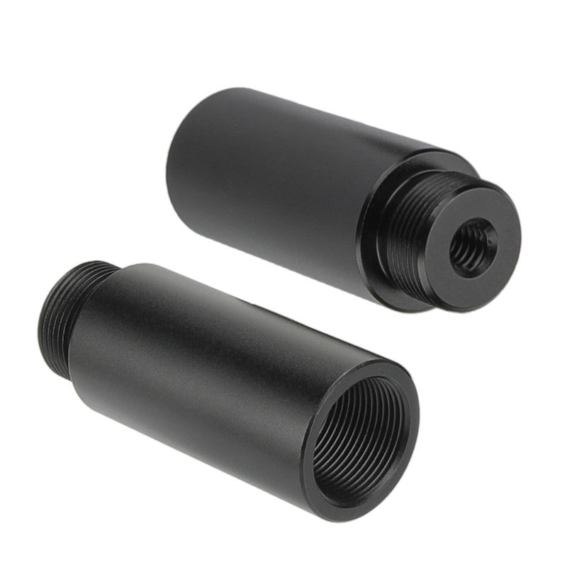CAMVATE 2" Aluminum Micro Rod With 5/8"-27 Female To 5/8"-27 Male Microphone Thread Screw Adapter (2 Pieces)
