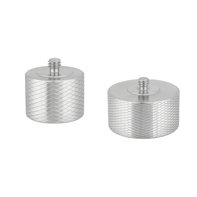 CAMVATE 1/4"-20 Male To 1/4"-20 Female Counterweight Screw Adapters Stainless Steel Made 39.5mm & 28mm Diameter For DSLR Camera Accessories (2 Pieces)