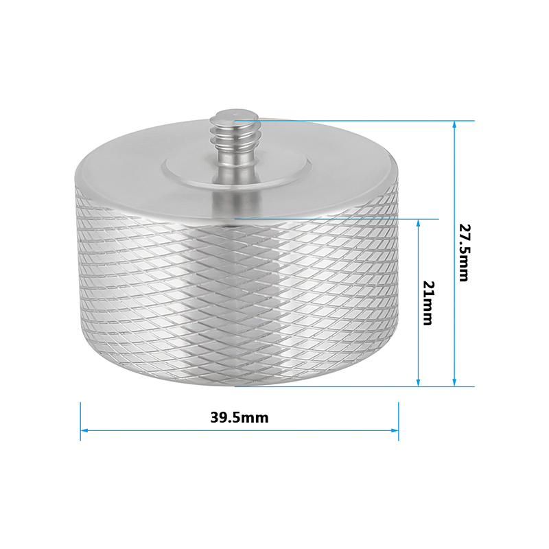 CAMVATE 1/4"-20 Male To 1/4"-20 Female Counterweight Screw Adapters Stainless Steel Made 39.5mm & 28mm Diameter For DSLR Camera Accessories (2 Pieces)