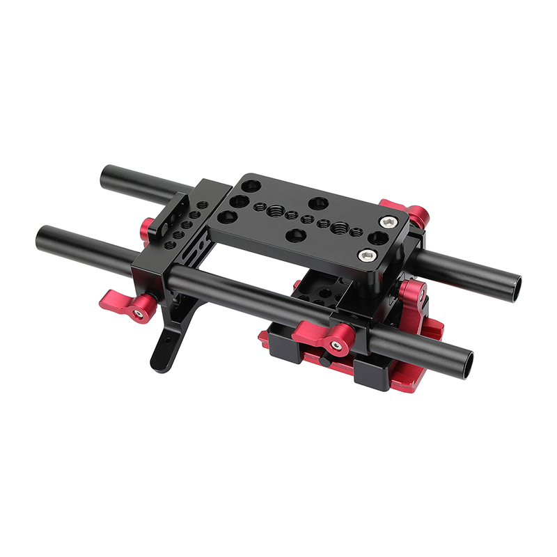CAMVATE Universal Tripod Mount Support Rig With Manfrotto Quick Release Baseplate & Y Lens Support For DSLR Cameras