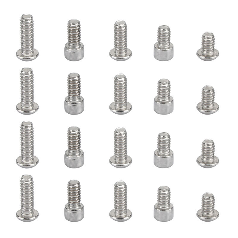 CAMVATE 1/4"-20 Stainless Steel Hex Screw Pack Multiple Types (20 pcs)