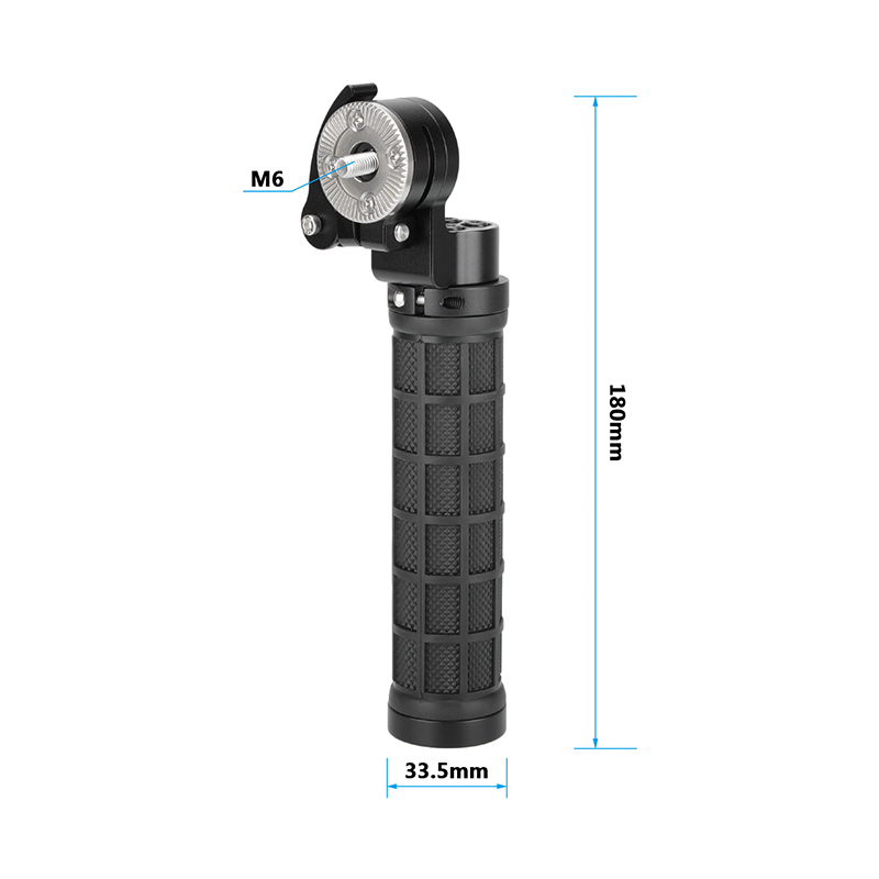 CAMVATE Universal Handgrip Rubber-covered With ARRI Rosette M6 Thumbscrew Mount For Handheld DSLR Camera Shoulder Rig