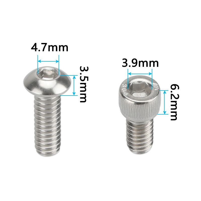 CAMVATE 1/4"-20 Stainless Steel Hex Screw Pack Multiple Types (20 pcs)