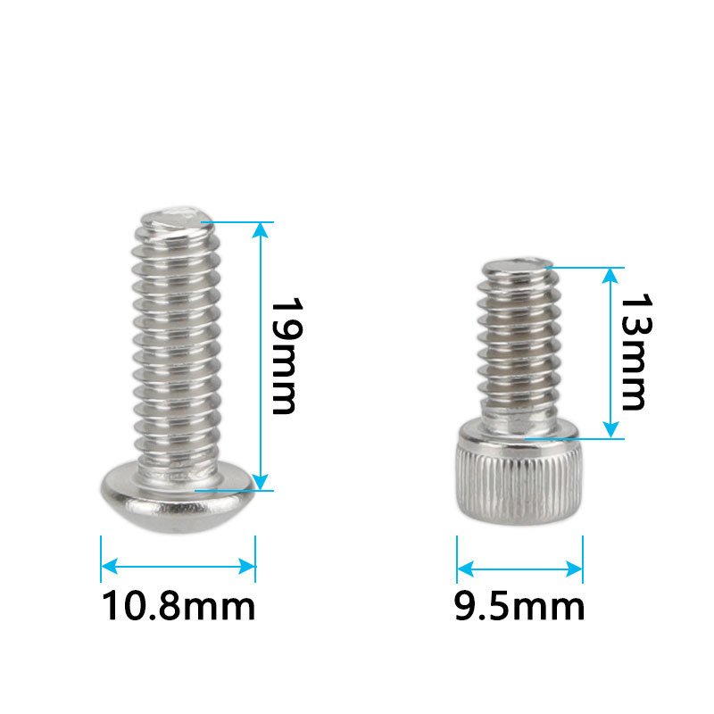 CAMVATE 1/4"-20 Stainless Steel Hex Screw Pack Multiple Types (20 pcs)