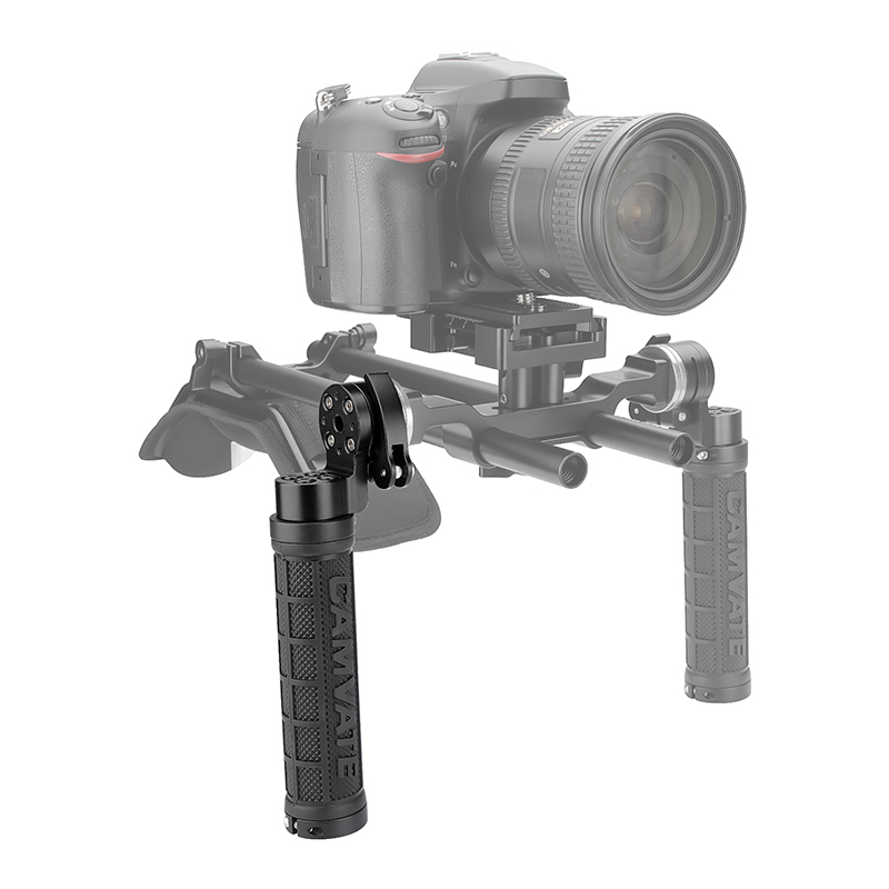 CAMVATE Universal Handgrip Rubber-covered With ARRI Rosette M6 Thumbscrew Mount For Handheld DSLR Camera Shoulder Rig