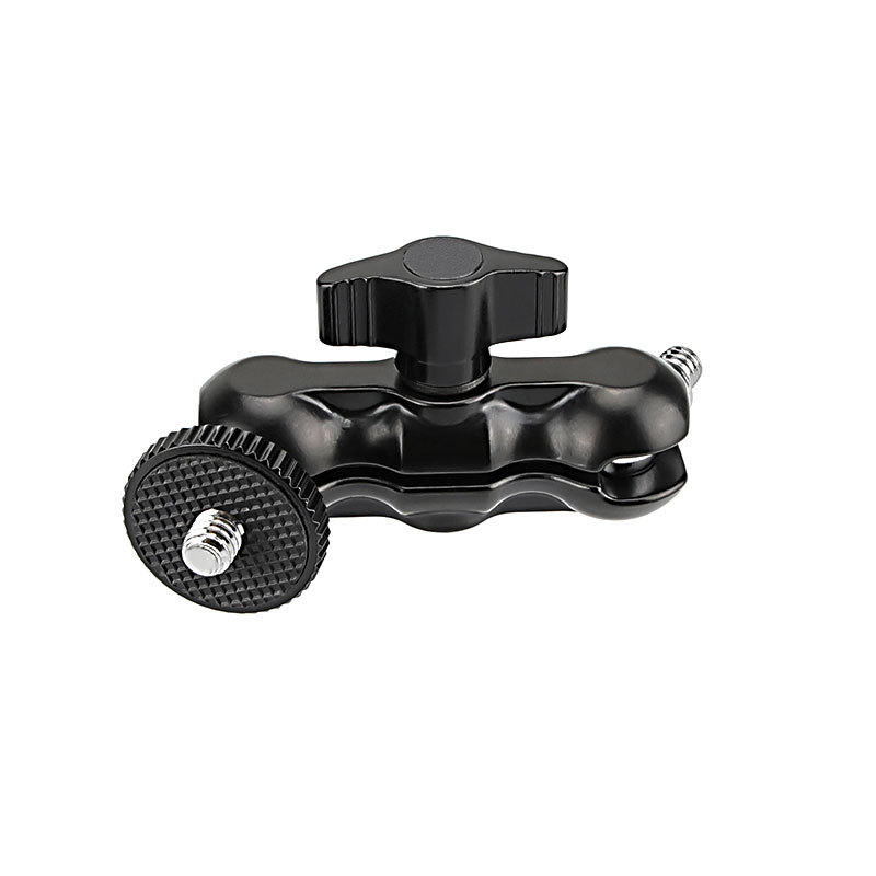 CAMVATE Versatile 1/4"-20 Mini Ball Head Extension Arm Black Knob (2 Pieces)