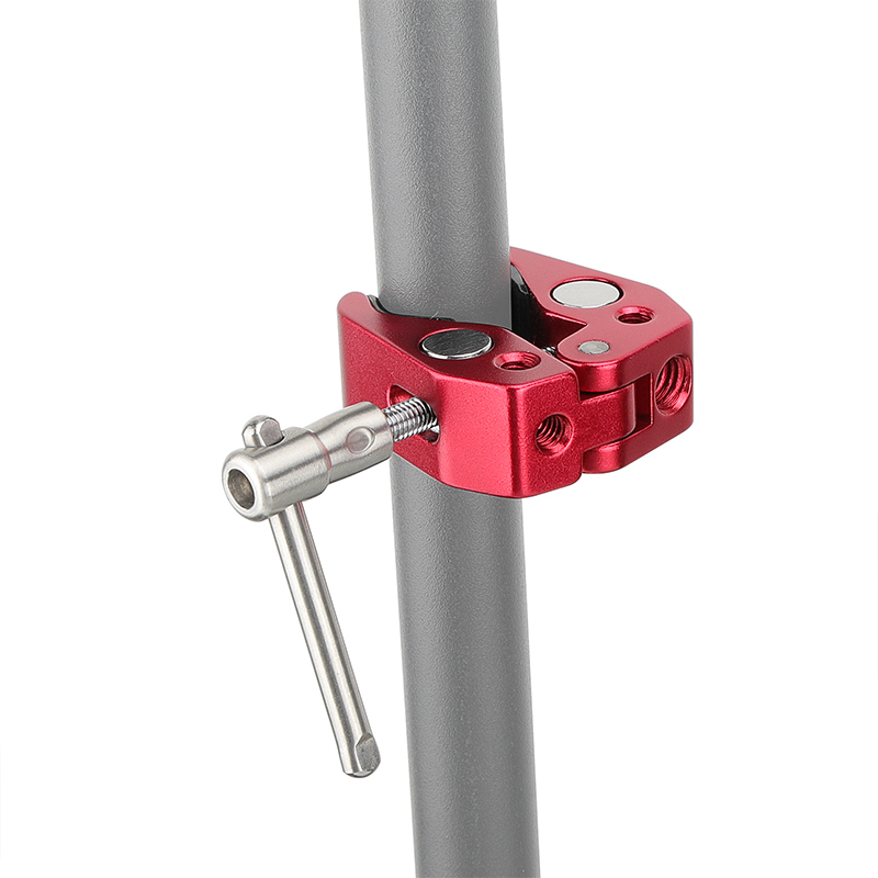 CAMVATE Super Clamp Crab Pliers Clip Magic Friction Arm (Red) With 1/4" & 3/8" Mounting Points For DSLR Camera Studio