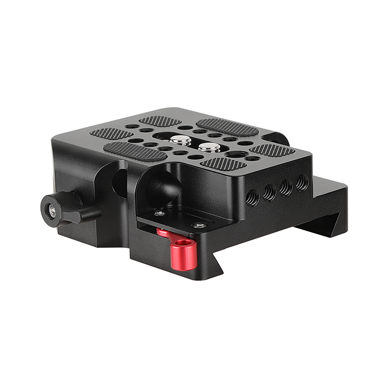 CAMVATE Quick Release Sliding Baseplate With 15mm Railblock Compatible With Standard ARRI 12" Dovetail Bridge Sled Plate