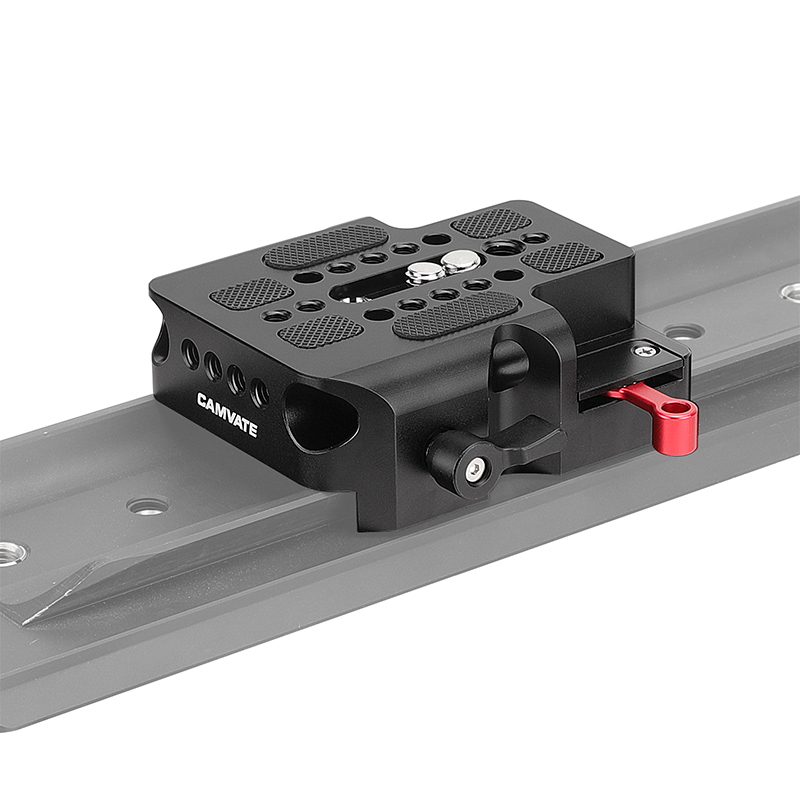 CAMVATE Quick Release Sliding Baseplate With 15mm Railblock Compatible With Standard ARRI 12" Dovetail Bridge Sled Plate