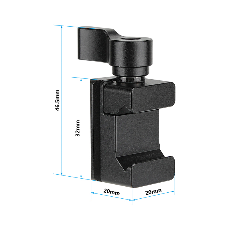 CAMVATE Standard NATO Rail Clamp Quick Release Swat Rail Clamp With 1/4"-20 & 3/8"-16 Mounting Points