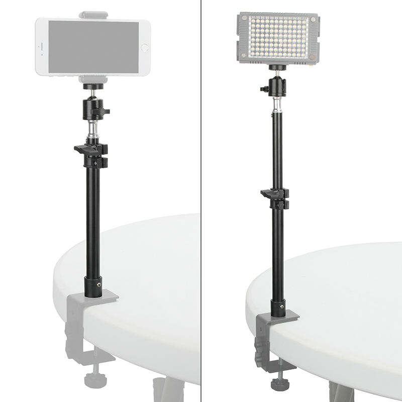 CAMVATE Extendable Monitor Desk Mount Stand With Fully Adjustable Ball Head Holder 1/4"-20 Screw Mount