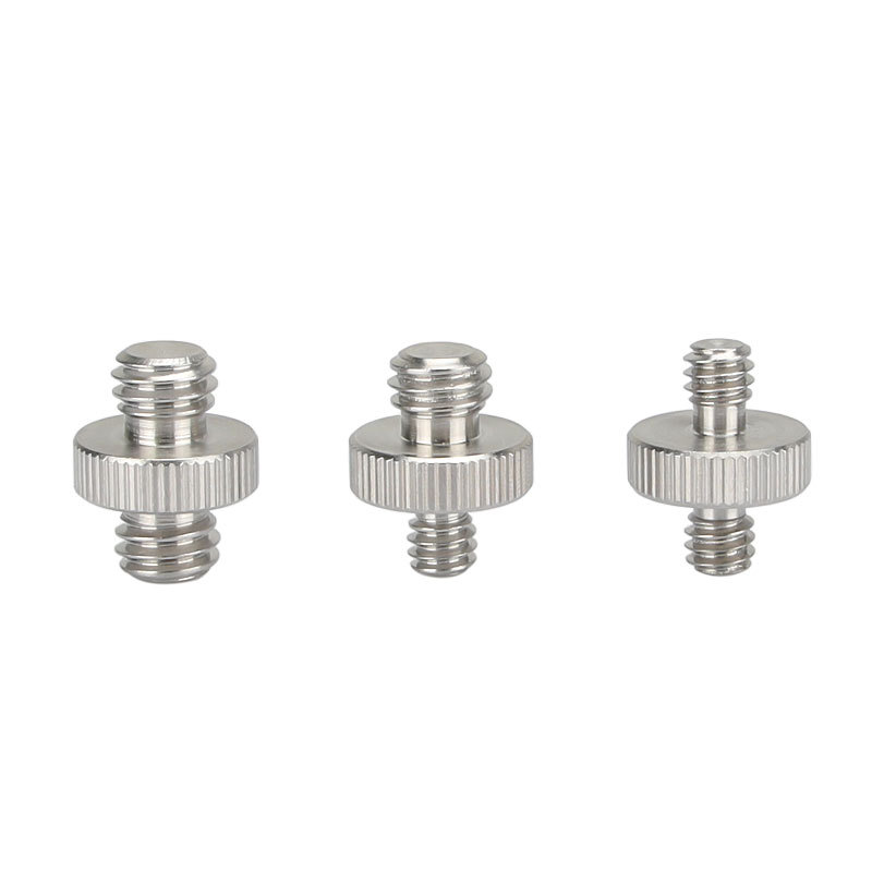 CAMVATE 1/4"Male to 1/4"Male & 1/4"Male to 3/8" Male & 3/8" Male to 3/8" Male Thread Screw Adapter for Camera Tripod