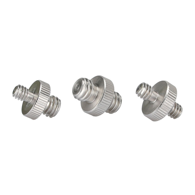 CAMVATE 1/4"Male to 1/4"Male & 1/4"Male to 3/8" Male & 3/8" Male to 3/8" Male Thread Screw Adapter for Camera Tripod