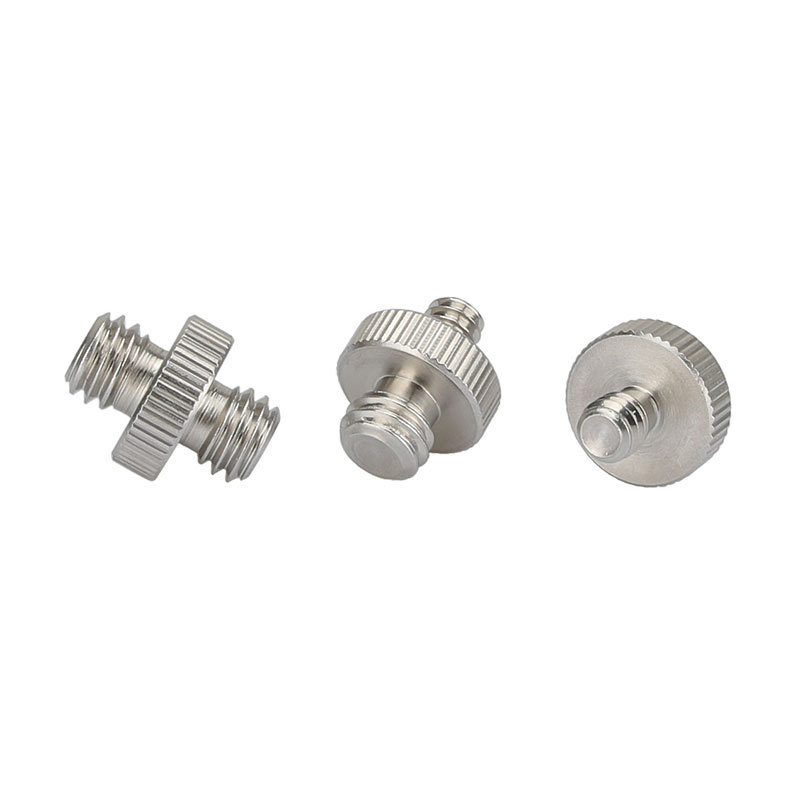 CAMVATE 1/4"Male to 1/4"Male & 1/4"Male to 3/8" Male & 3/8" Male to 3/8" Male Thread Screw Adapter for Camera Tripod
