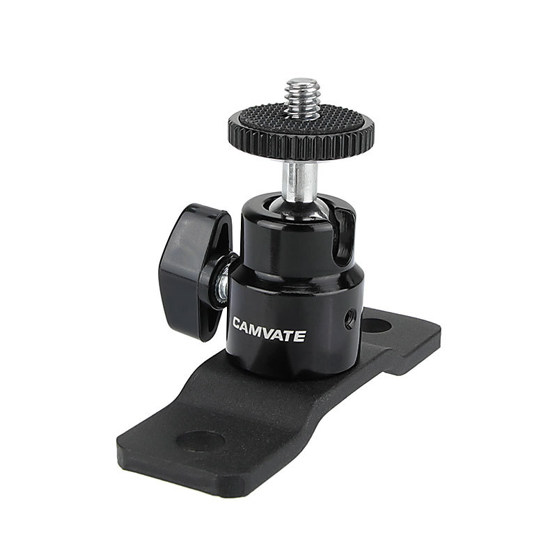 CAMVATE 1/4"-20 Ball Head With Bottom Pedestal Mount For Monitor / Surveillance System Support