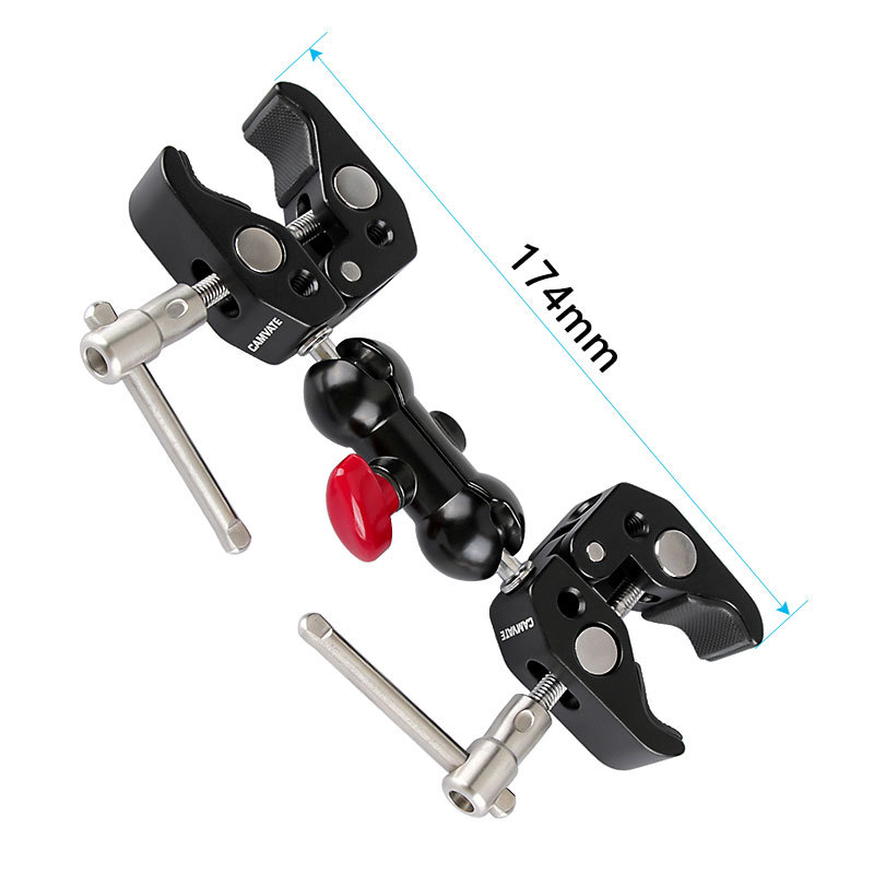 CAMVATE Articulating Magic Arm with 2pcs Super Clamp Crab Plier Clip