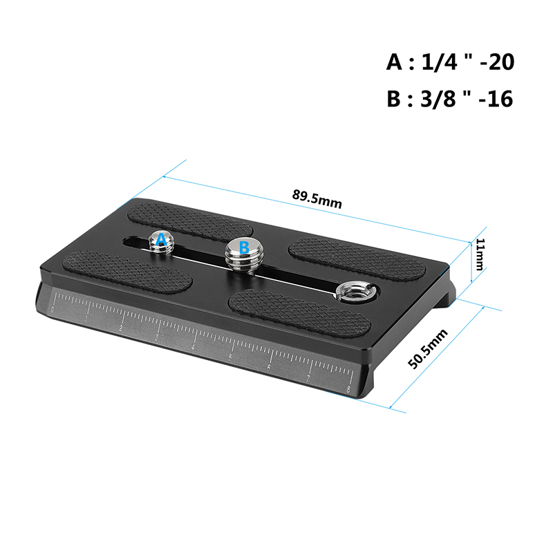 CAMVATE Manfrotto Slide-in Camera Quick Release Plate With 1/4" & 3/8" Threads