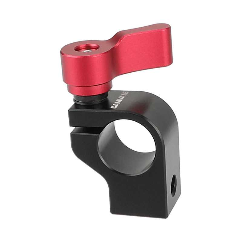 CAMVATE 15mm Rod Clamp (Red, 2-Piece)