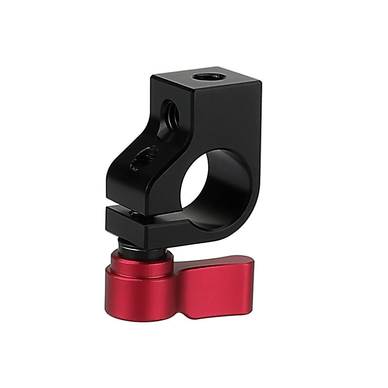 CAMVATE 15mm Rod Clamp (Red, 2-Piece)