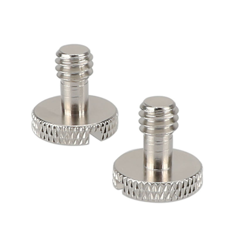 CAMVATE 1/4"-20 Slotted Screw For Camera Quick Release Plate (2 Pieces)